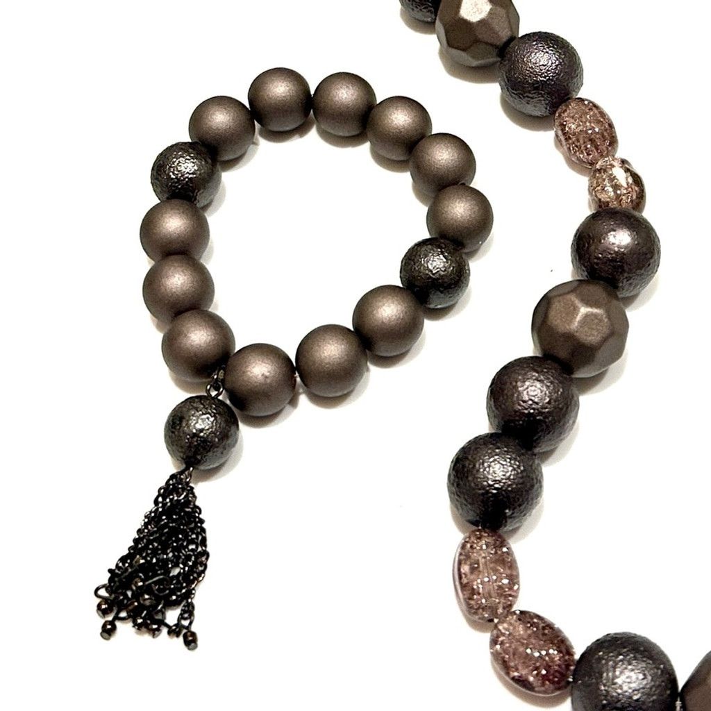Coldwater Creek COLDWATER CREEK Purple Beaded Stone Jewelry Set Size ONE SIZE - 10 Thumbnail