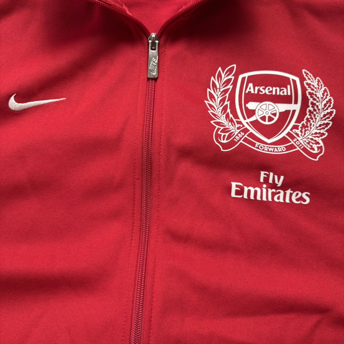 Nike Vintage 2011 Nike Arsenal Football Track Jacket Size US XL / EU 56 / 4 - 11 Thumbnail