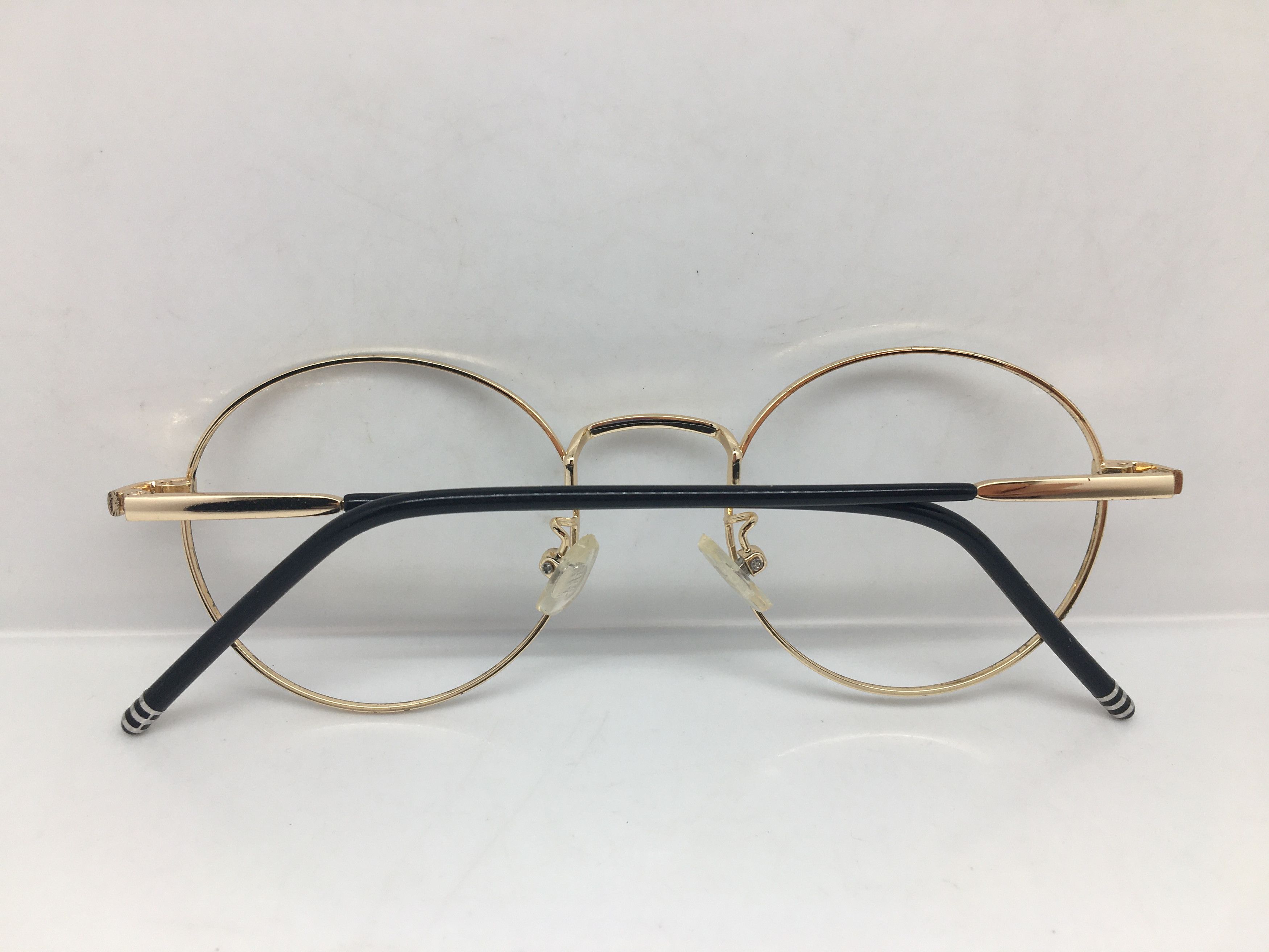 Other Gold Black Round Full Rim Eyeglasses GATSBY ARISTOCRAT Size ONE SIZE - 7 Thumbnail