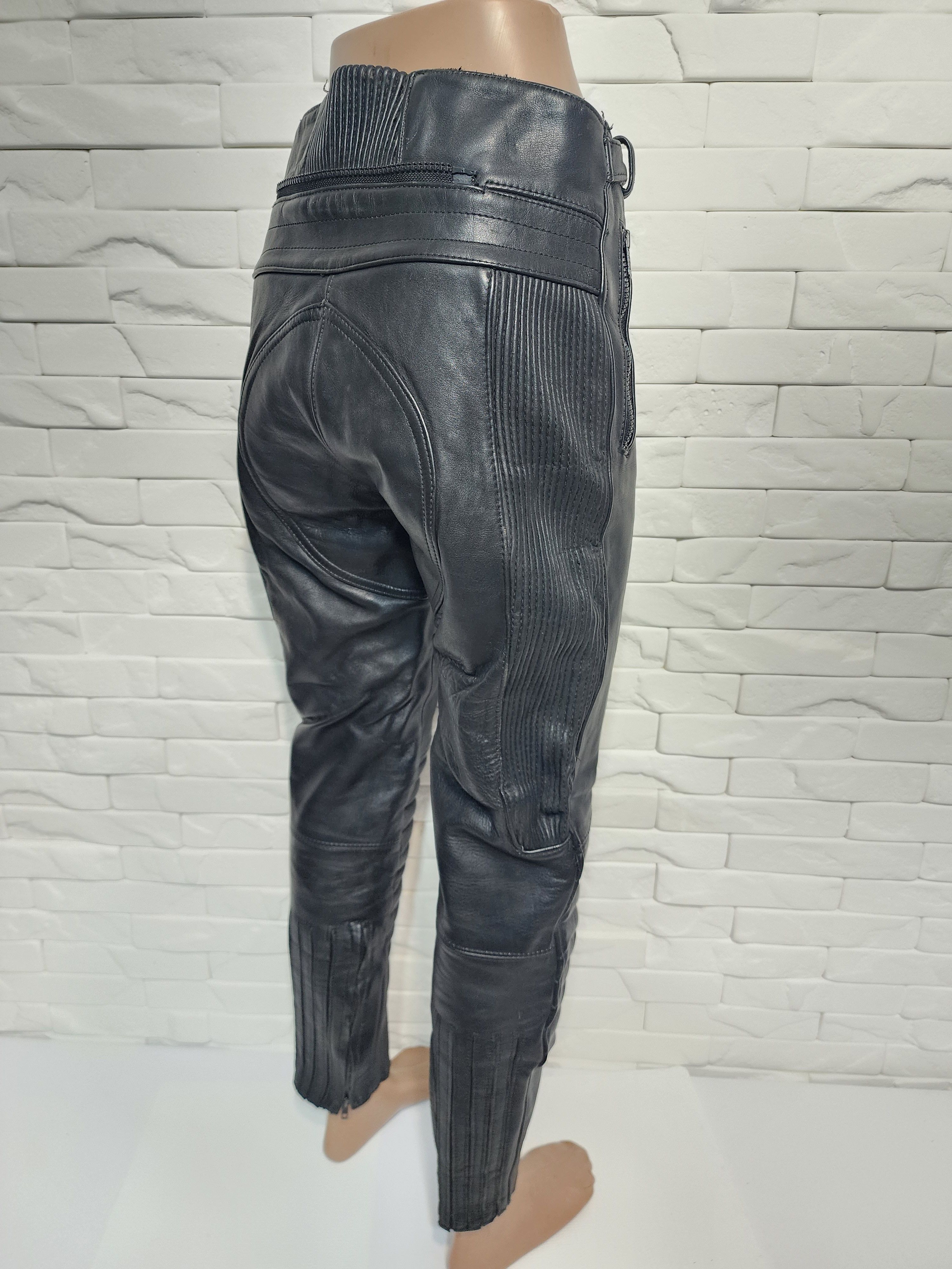 Sports Specialties Vintage Black Leather Biker Pants Size 30" / US 8 / IT 44 - 6 Thumbnail