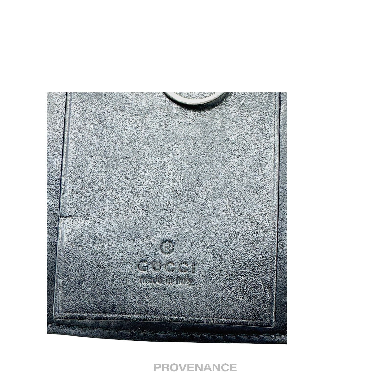 Gucci 🔴 Gucci Bow 6 Key Holder - Black Guccissima Leather Gold Size ONE SIZE - 8 Thumbnail