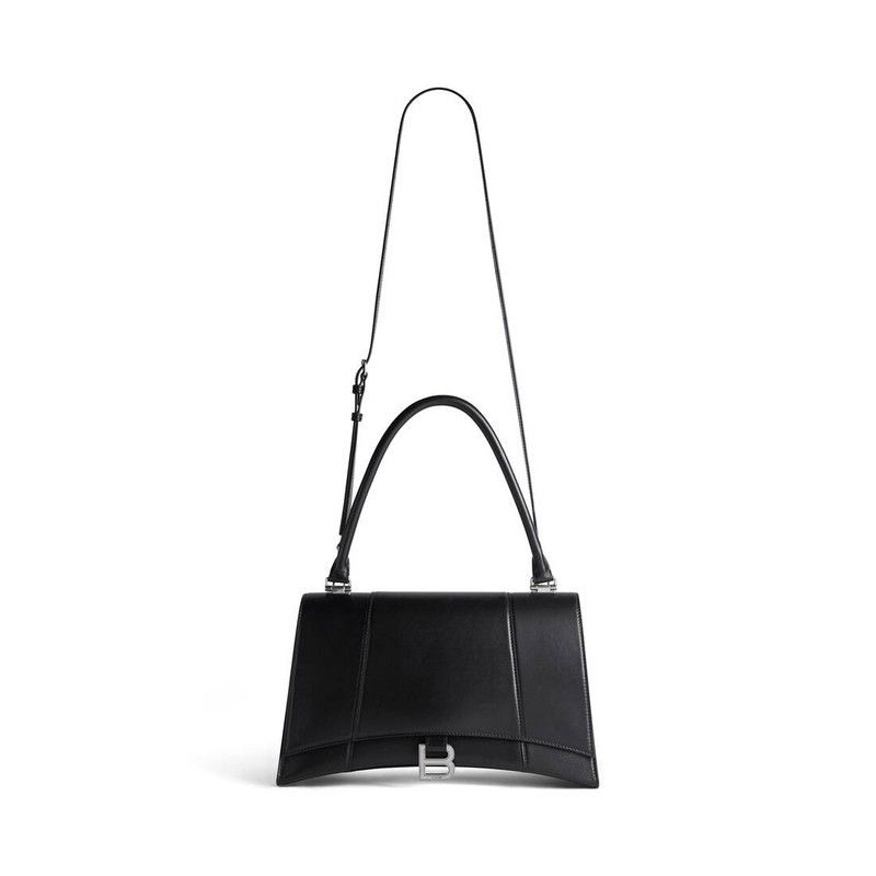 Balenciaga o1tr1nto0226 Size: OS / Hourglass Hinge Medium Handbag Black Size ONE SIZE - 7 Thumbnail