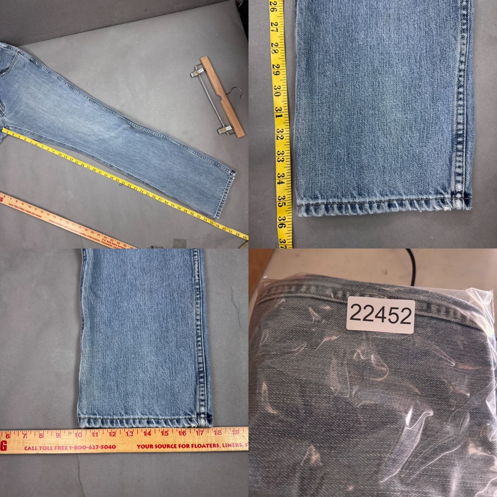 Ariat Ariat Jeans Mens 32x36 Blue M1 Denim Pants Distress Western Chore Workwear 5-Pocket Regular Fit Size US 32 / EU 48 - 10 Thumbnail