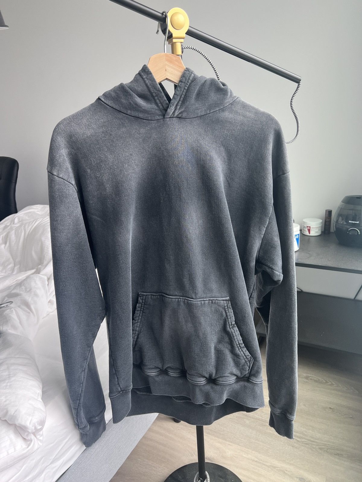 image of Kai Waffle Hoodie Vintage Black, Men's (Size Medium)