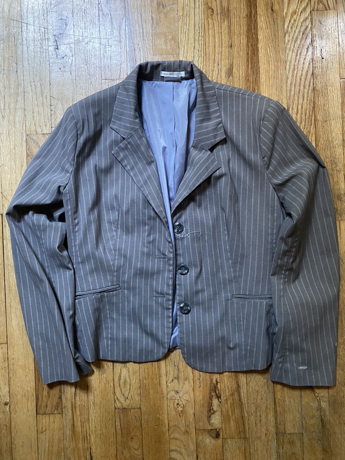 Van Heusen Y2K pinstripe blazer Size XXL / US 16-18 / IT 52-54 - 1 Thumbnail