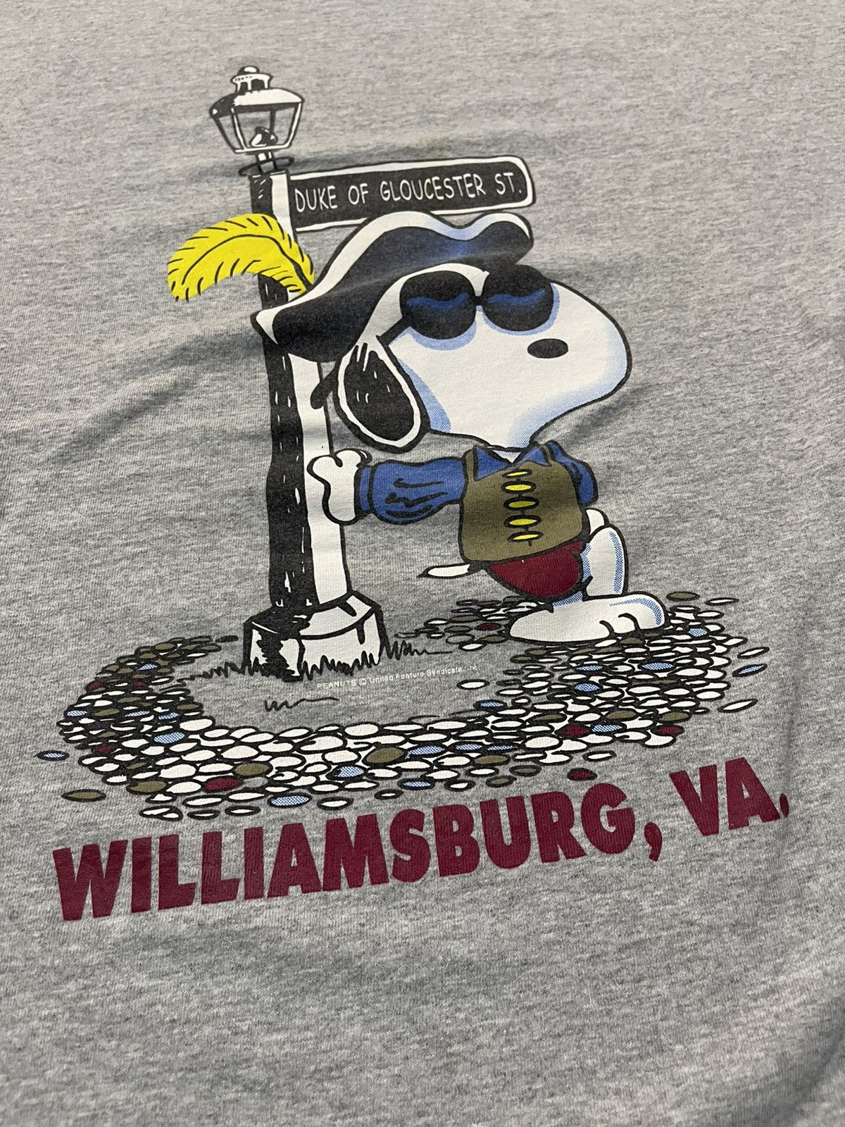 Peanuts RARE VINTAGE Snoopy Colonial Williamsburg VA Graphic Tee 90s Size US XXL / EU 58 / 5 - 4 Thumbnail