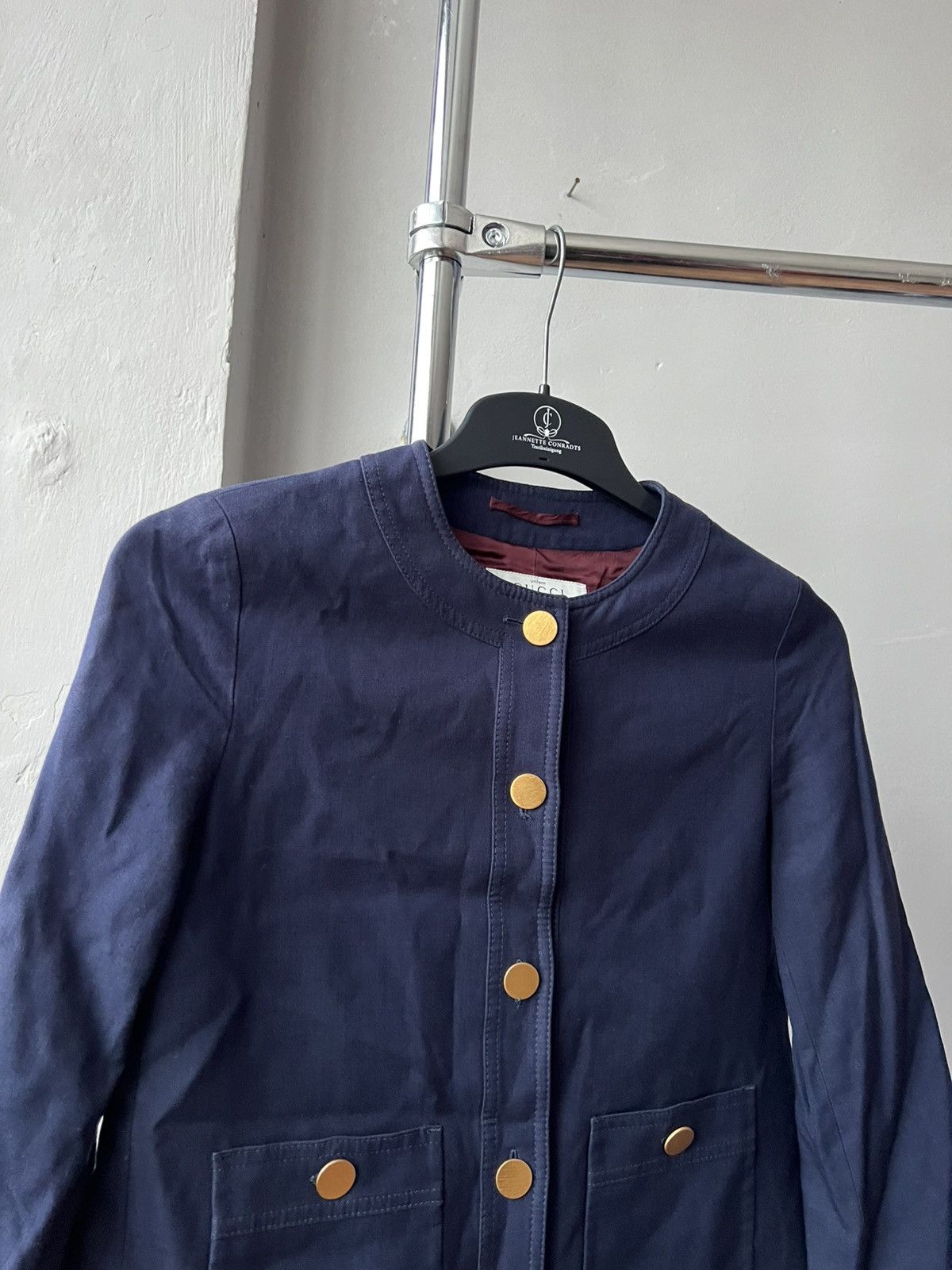 Gucci GUCCI UNIFORM WOMEN GOLD METAL BUTTON NAVY BLAZER JACKET M Size M / US 6-8 / IT 42-44 - 5 Thumbnail