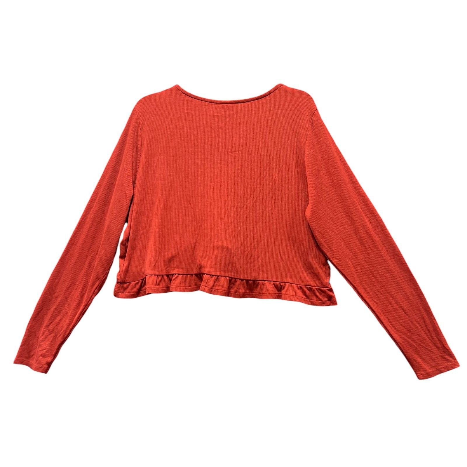 Other Isabel Maternity- Women's Long Sleeve Ruched Ruffle Crop Top Size XXL / US 16-18 / IT 52-54 - 2 Thumbnail