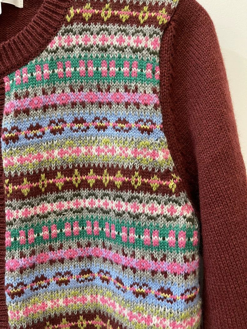 Comme des Garcons Comme des Garcons Brown-red striped knitted sweater cardig Size S / US 4 / IT 40 - 6 Thumbnail
