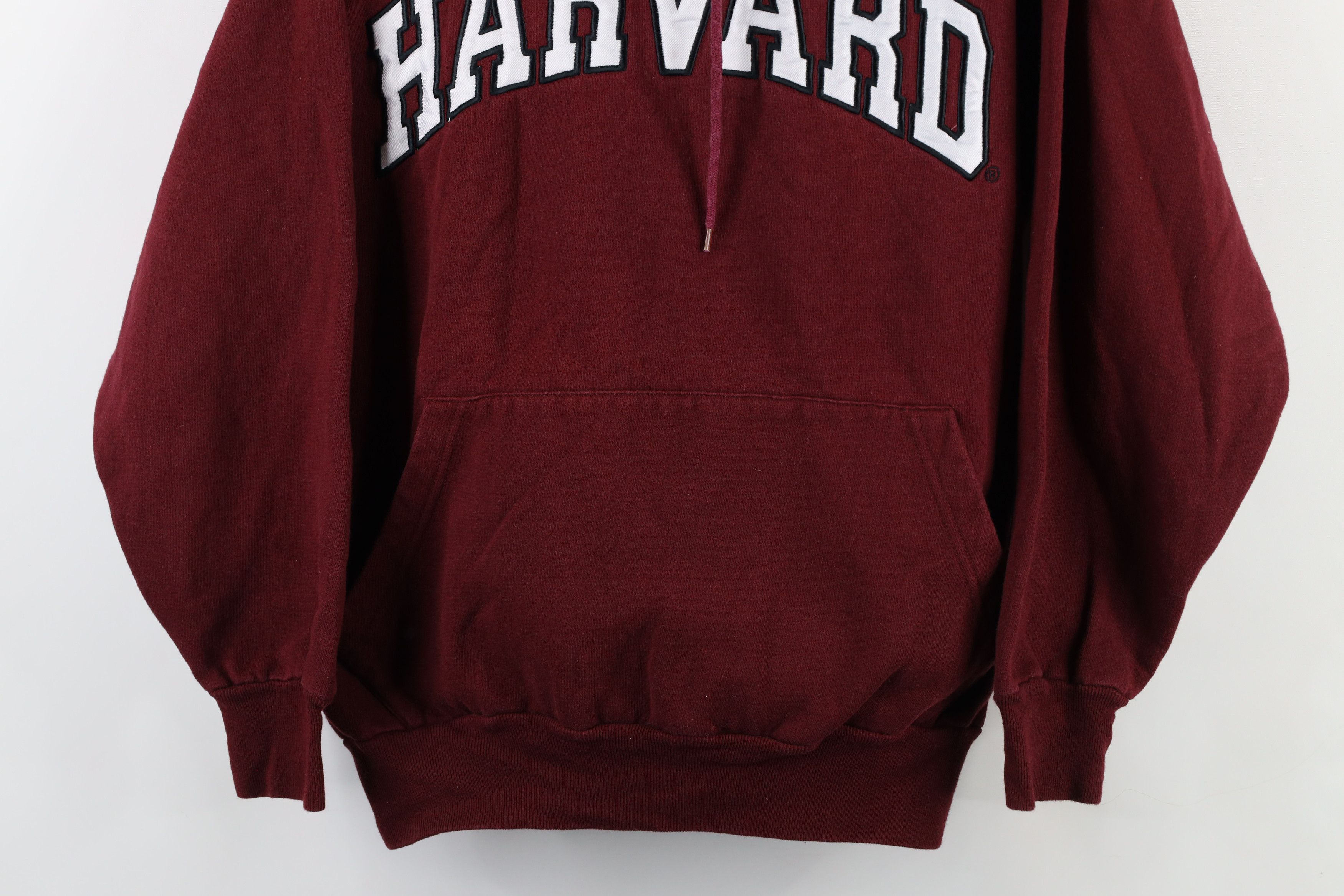 Vintage Vintage 90s Harvard University Hoodie Sweatshirt Red Size XL / US 12-14 / IT 48-50 - 3 Thumbnail