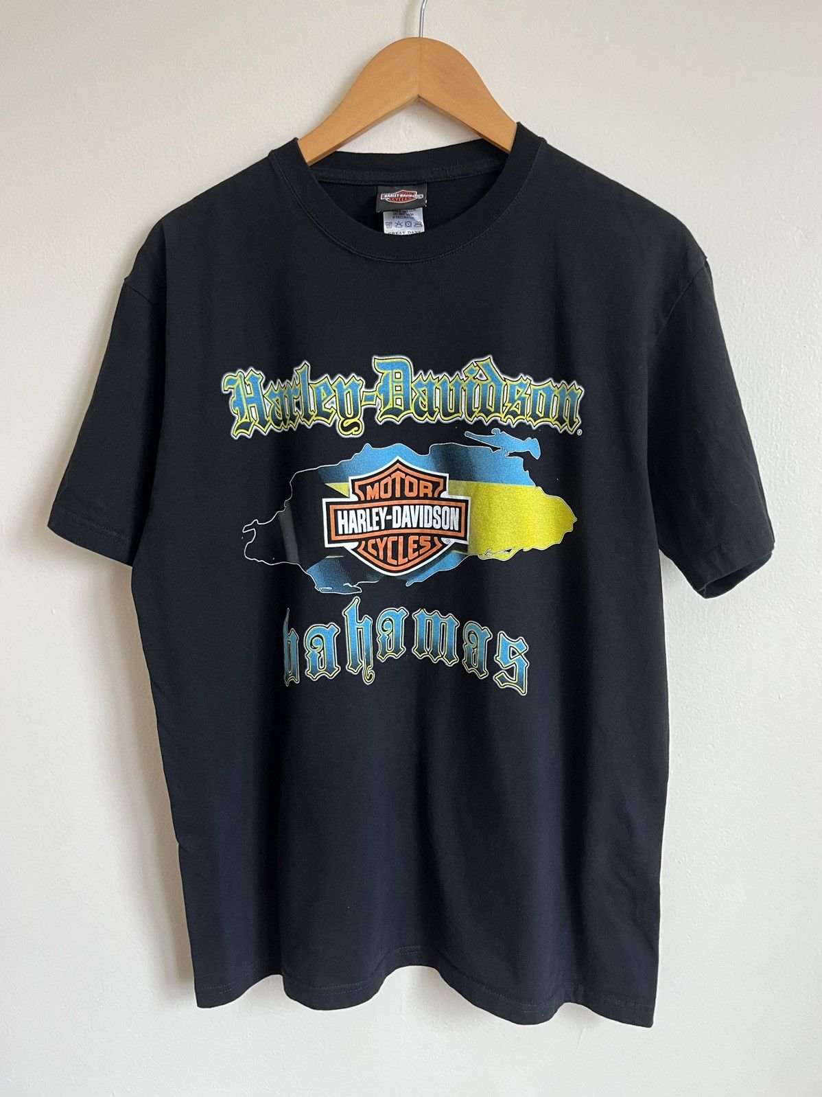 Harley Davidson Vintage 00’s Harley-Davidson “Bahamas” T-Shirt Size US L / EU 52-54 / 3 - 1 Thumbnail