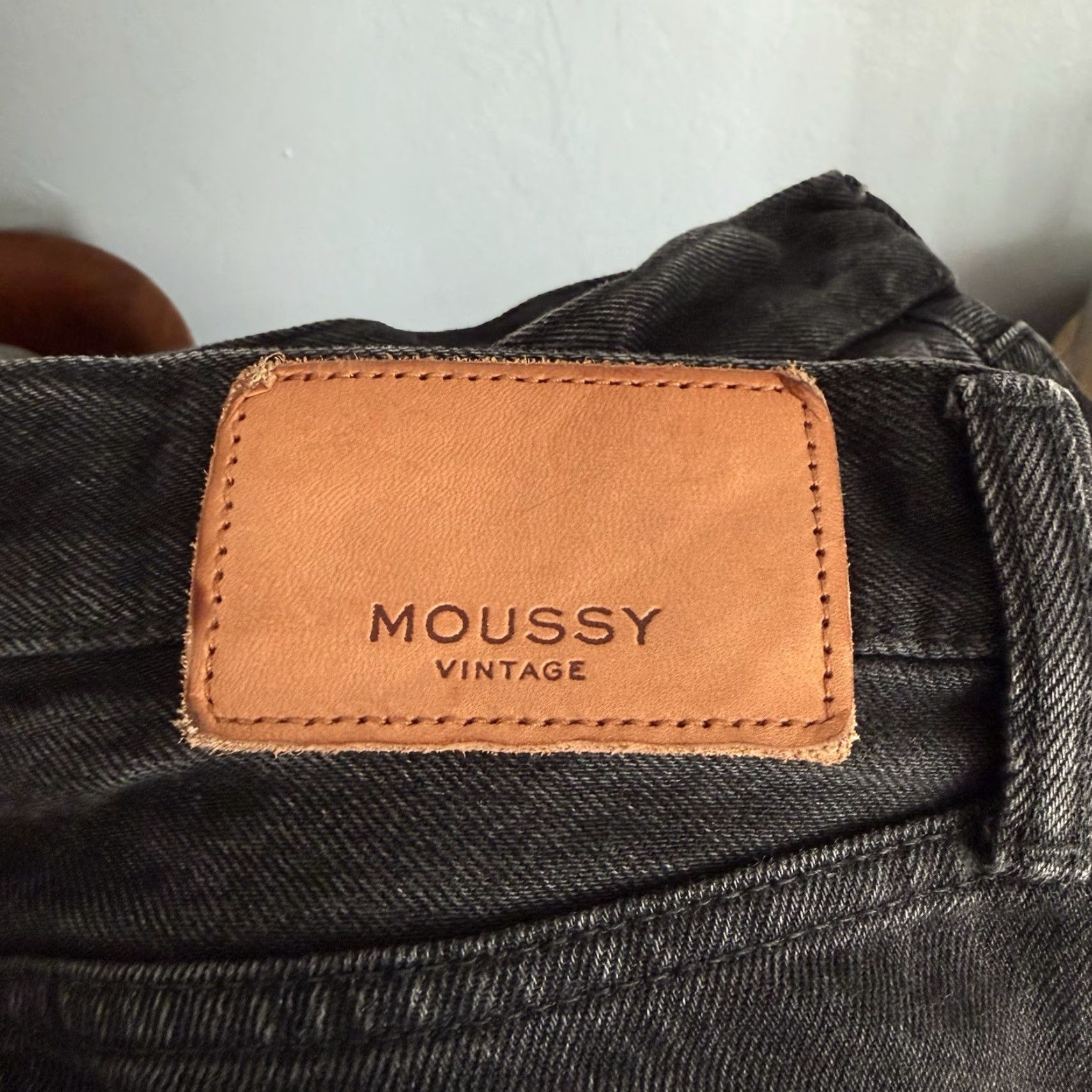 MOUSSY Moussy Vintage Staley Tapered Straight Leg Jeans Mid Rise Distressed Black 27 Womens Jeans Size 27" / US 4 / IT 40 - 6 Thumbnail