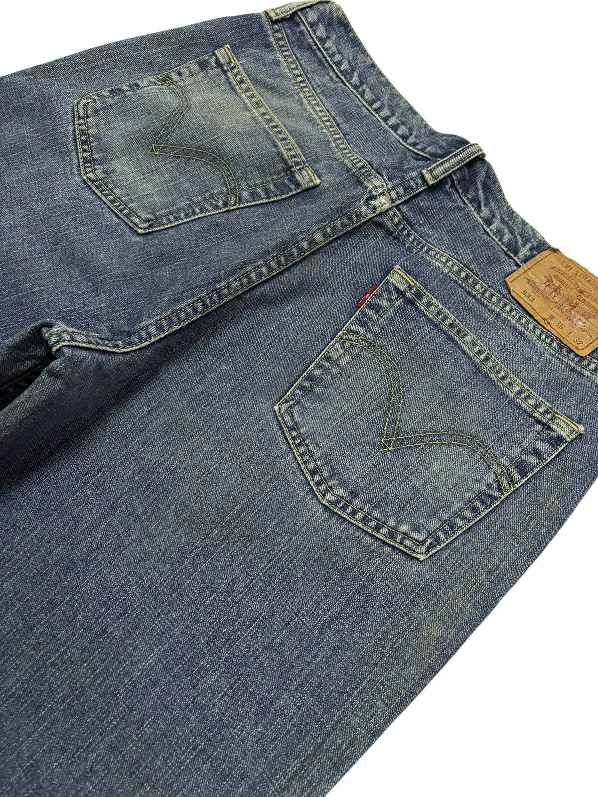 Levi's Vtg 90s Levis 533 Distressed Jeans Size US 34 / EU 50 - 8 Thumbnail