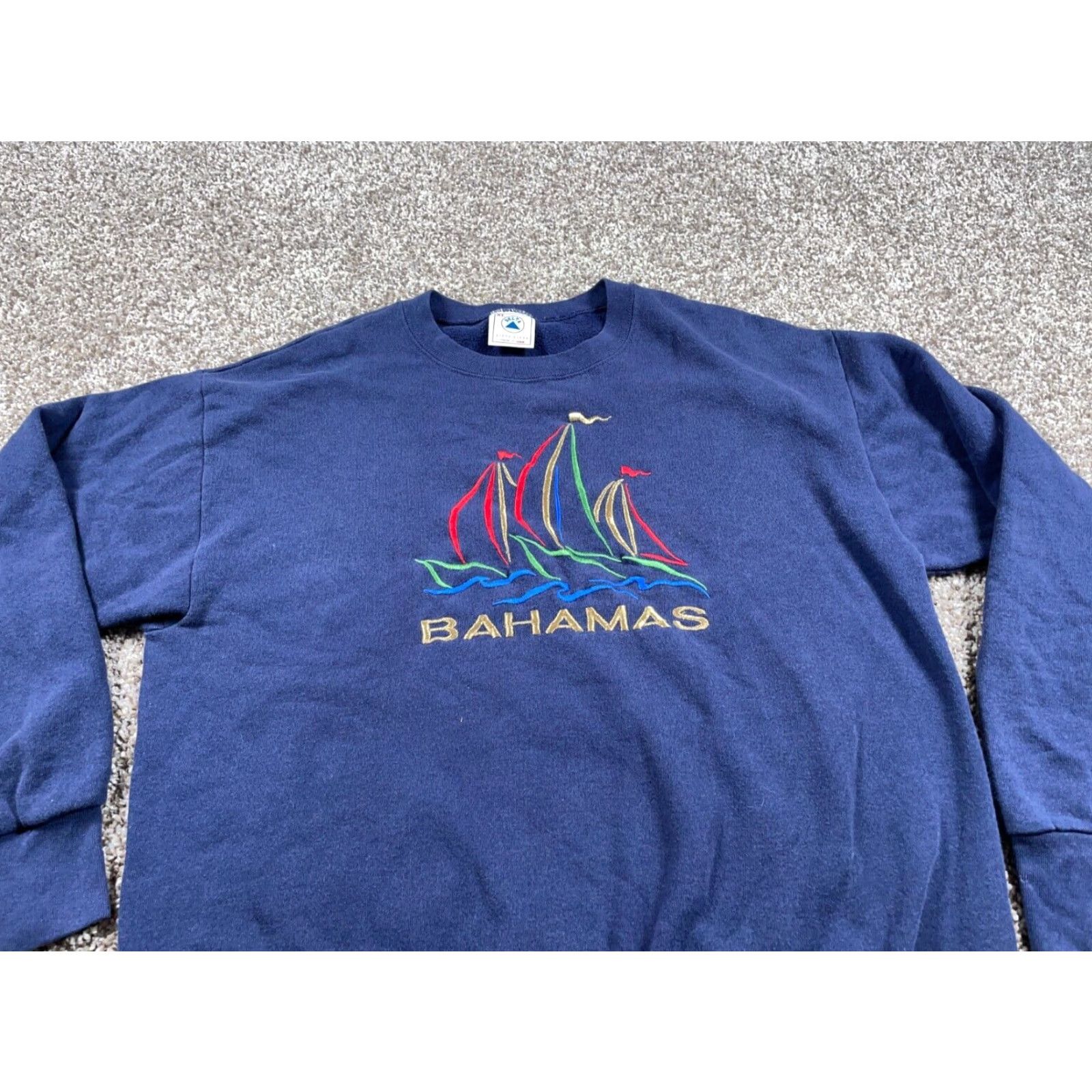 Delta VTG Delta Bahamas Embroidered Sail Boat Sweatshirt Adult XL Blue Nautical 50/50 Size US XL / EU 56 / 4 - 5 Thumbnail