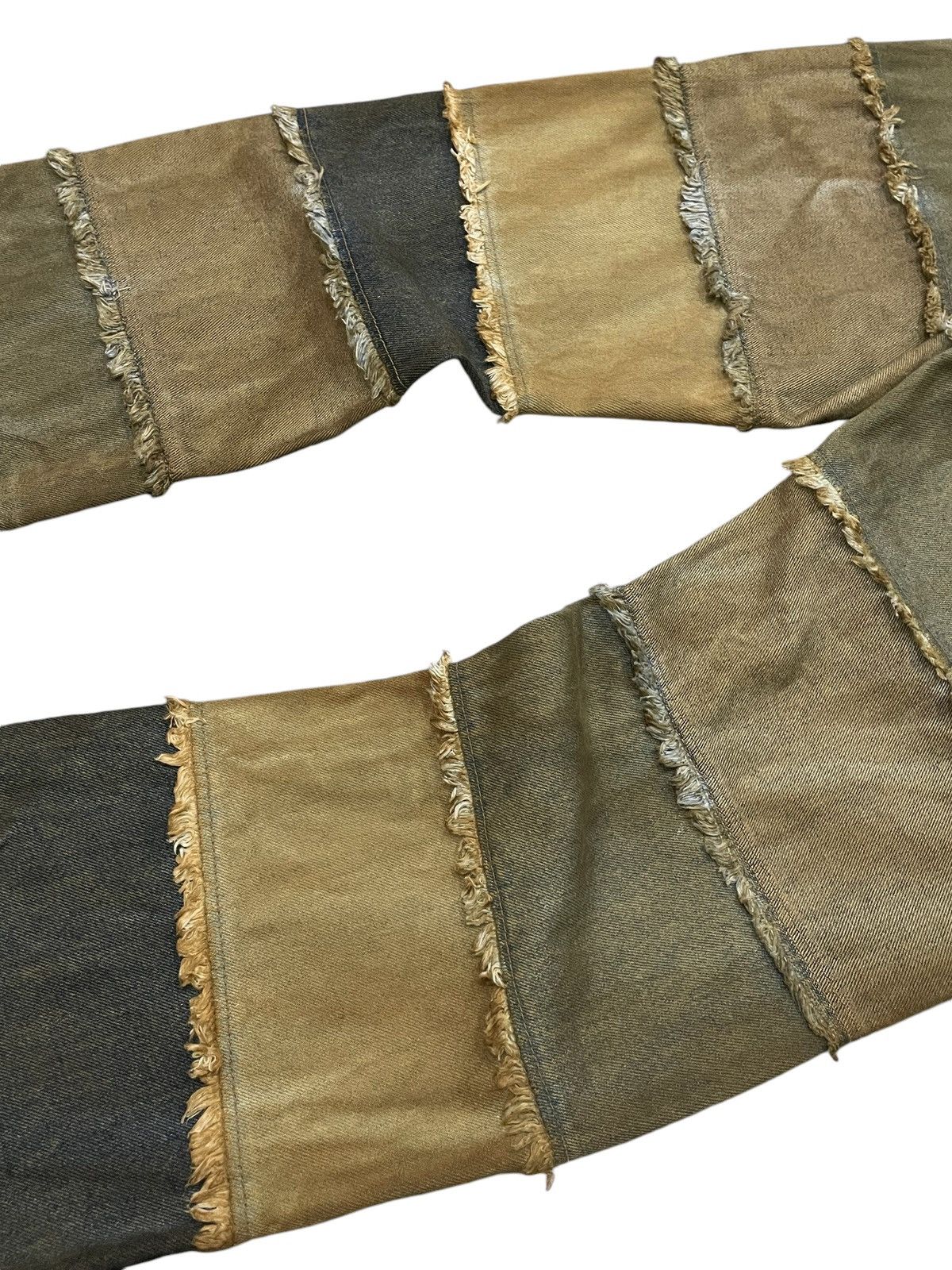 GOSTAR DE FUGA × If Six Was Nine × Shellac Mud Wash Hagi Layered Flared Jeans Japanese Brand Size US 30 / EU 46 - 17 Thumbnail