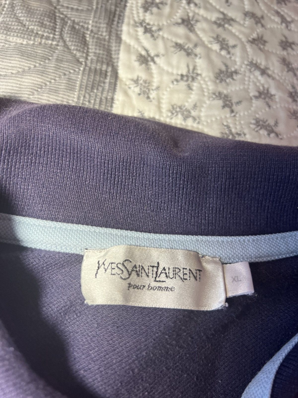 Saint Laurent Paris × Yves Saint Laurent YVES SAINT LAURENT POLO SHIRT XL SIZE ysl purple-blue Size US XL / EU 56 / 4 - 3 Thumbnail