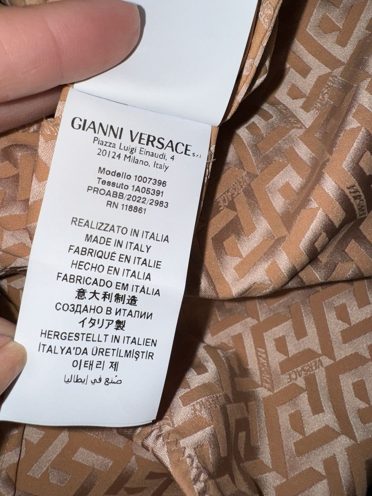 Versace Versace La Greca camel monogram bodysuit, size S Size S / US 4 / IT 40 - 8 Thumbnail