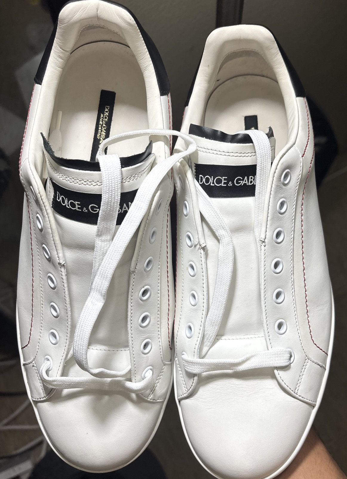Dolce & Gabbana Dolce & Gabbana CS 1587 Leather Sneakers Size US 11 / EU 44 - 2 Thumbnail