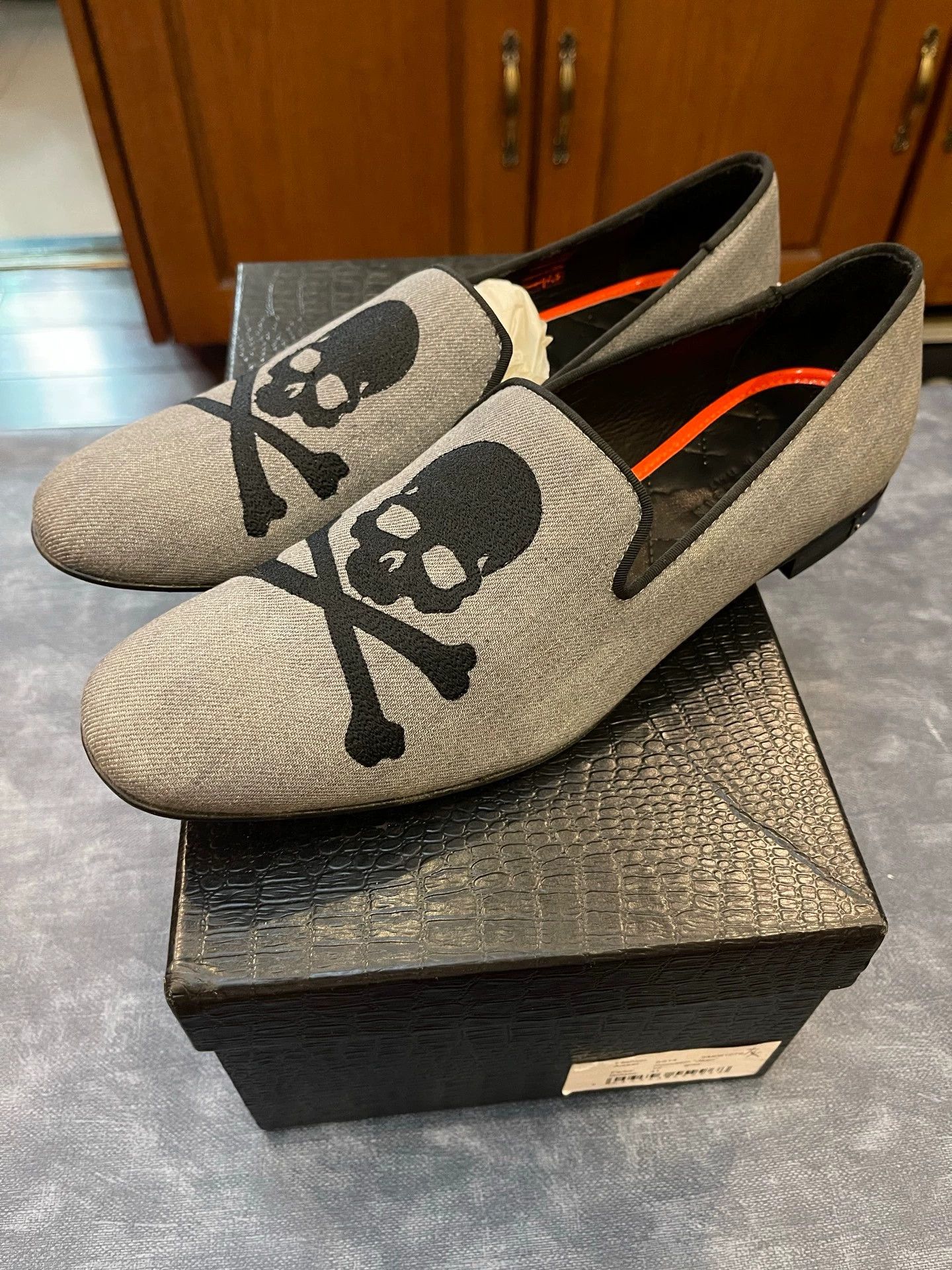 Philipp Plein Philipp Plein Woven Denim Skull Leather Shoes 41 Size US 9.5 / IT 39.5 - 1 Thumbnail