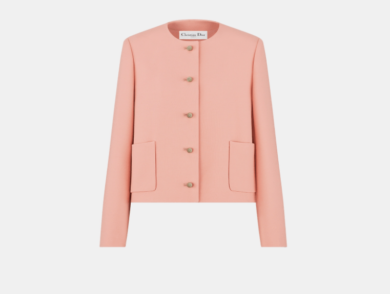 Dior o1w1db10925 421V54 Cropped Jacket in Pink Size S / US 4 / IT 40 - 1 Thumbnail