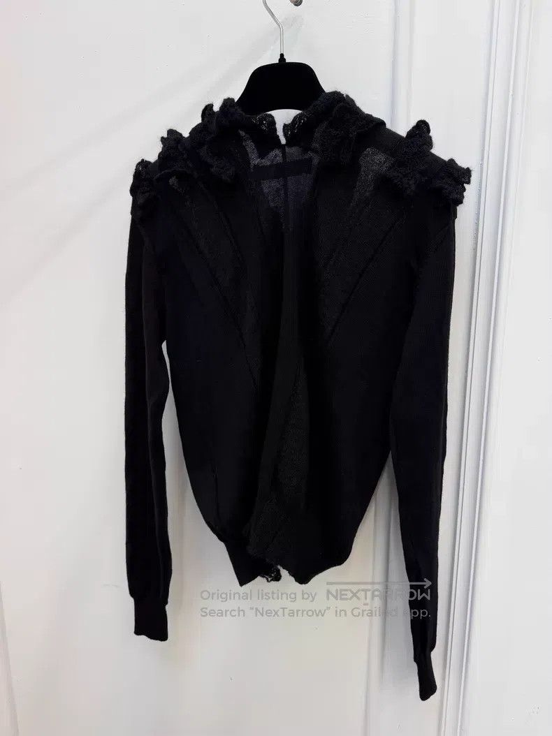 Junya Watanabe JUNYA WATANABE Patchwork Lace Knit V-Neck Cardigan Size S / US 4 / IT 40 - 3 Thumbnail