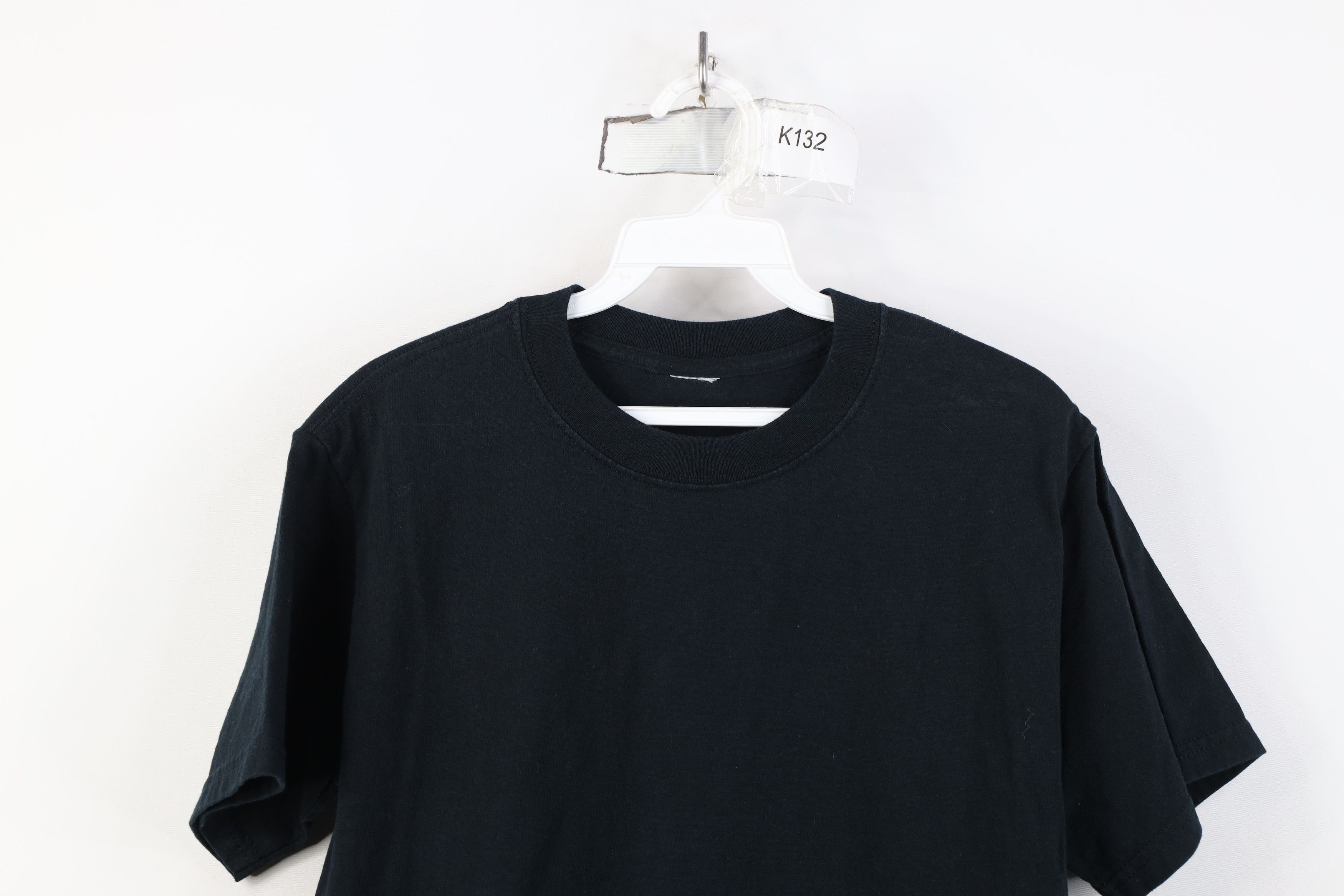 Vintage Vintage 90s Y2K Streetwear Faded Blank Cotton T-Shirt Black Size US S / EU 44-46 / 1 - 2 Thumbnail