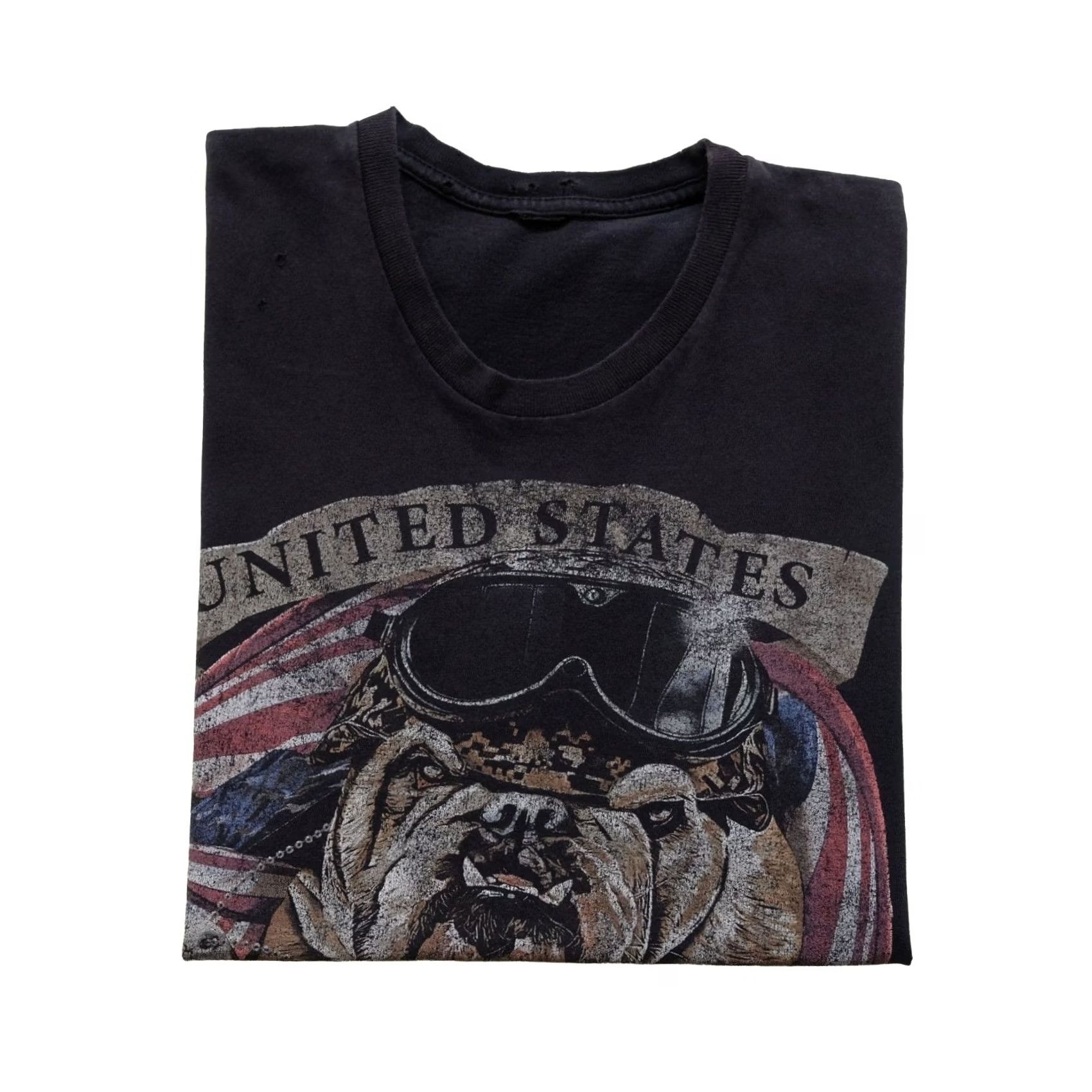 Fruit Of The Loom USMC GRAPHIC FADED SLEEVELESS BLACK T SHIRT L Size US L / EU 52-54 / 3 - 2 Thumbnail