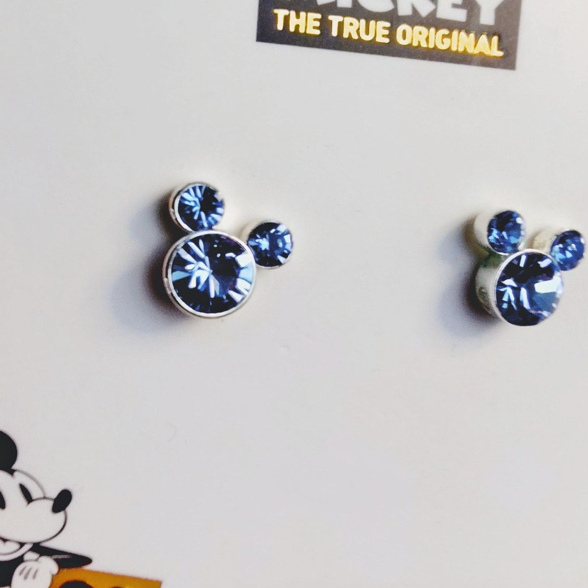 Disney Disney Mickey Mouse Blue Rhinestone Stud Earrings NIB Size ONE SIZE - 5 Thumbnail