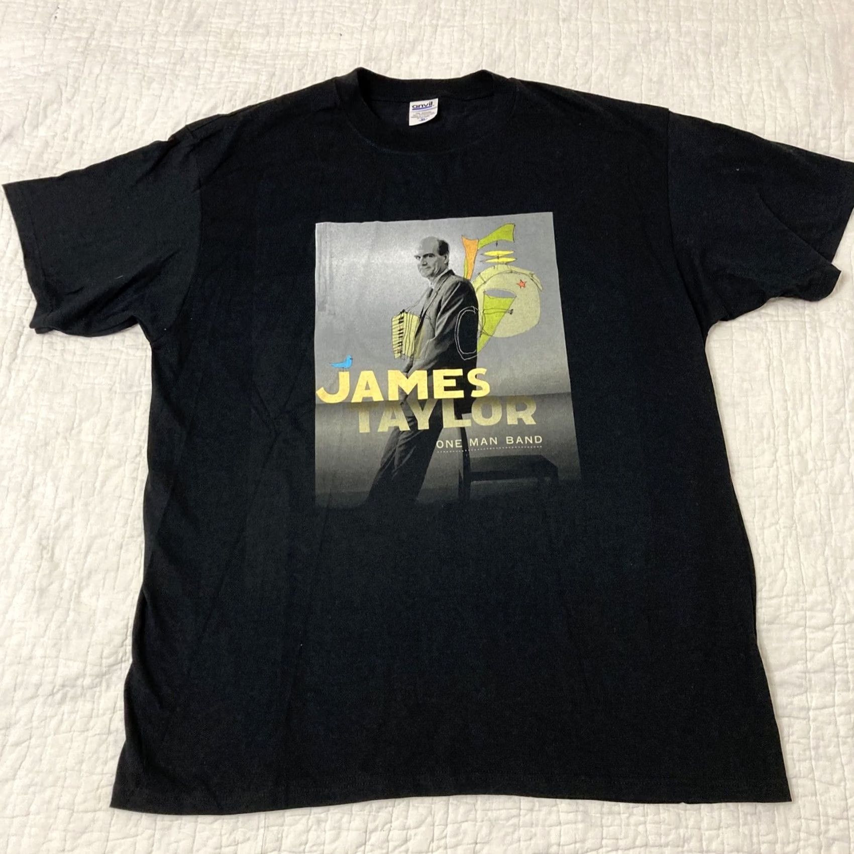 Anvil James Taylor One Man Band Spring Tour 2006 Black Concert T-Shirt Men XL Size US XXL / EU 58 / 5 - 3 Thumbnail