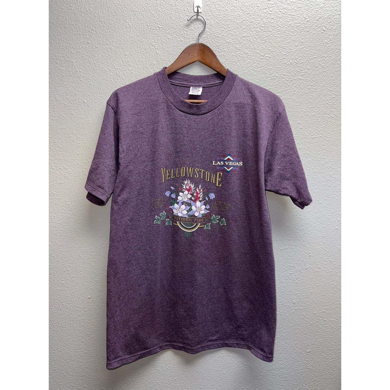 Jerzees Vintage Test Print Shirt Yellowstone Las Vegas Purple 90s L Size US L / EU 52-54 / 3 - 1 Thumbnail
