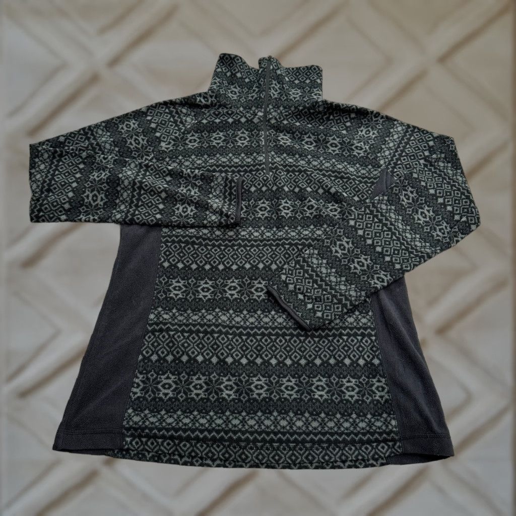 Vintage Columbia Jacket Womens L Black Geometric 1/4 Zip Outdoor Modern Indoor Seasonal Size L / US 10 / IT 46 - 1 Thumbnail