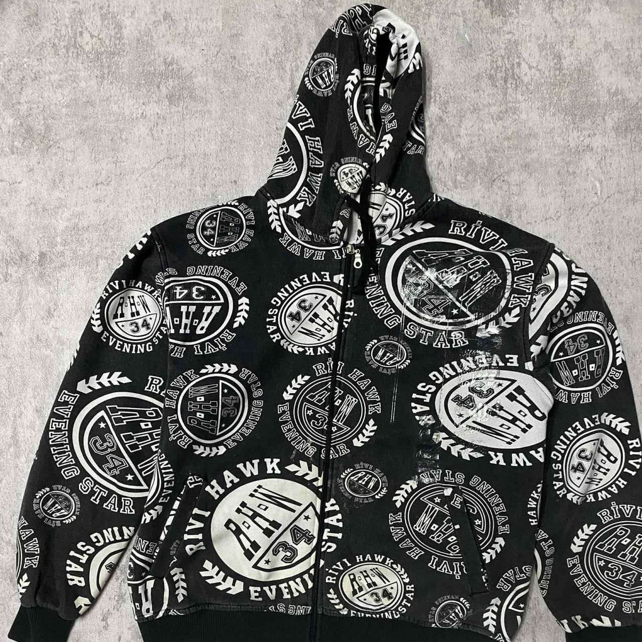 Other Black and white Rivaling Hawk zip-up hoodie Size US M / EU 48-50 / 2 - 1 Thumbnail