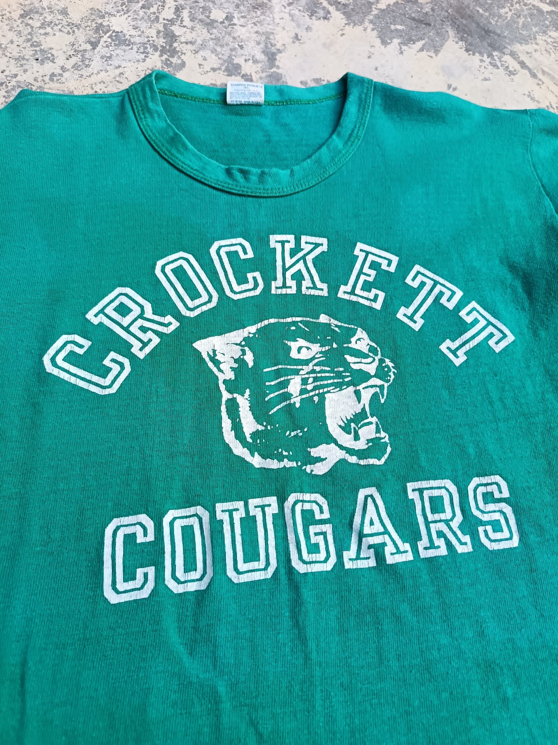 Champion × Vintage . vintage 70's champion crockett cougars T-Shirt Size US S / EU 44-46 / 1 - 7 Thumbnail