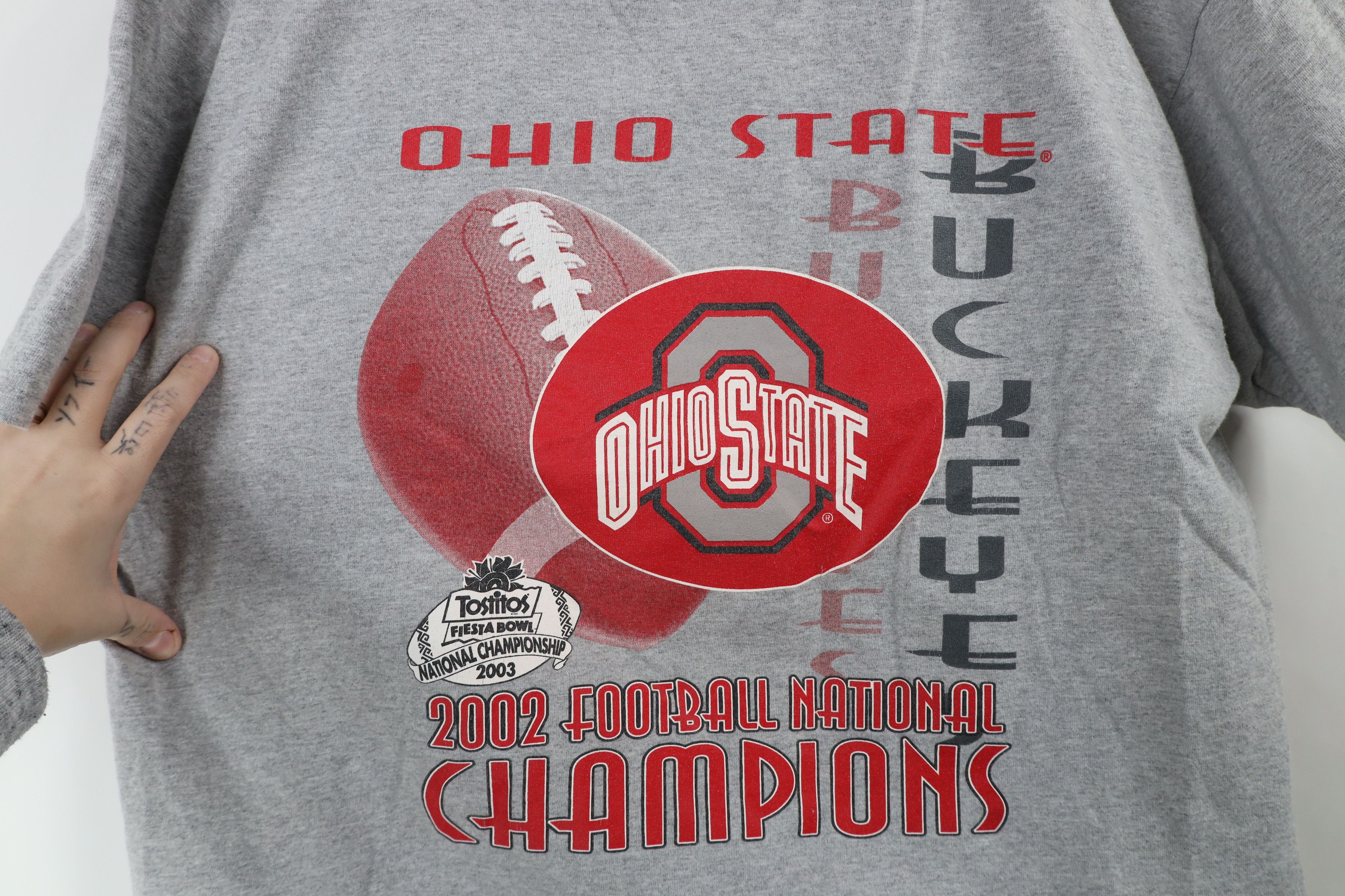 Vintage Vintage National Champs Ohio State University T-Shirt Gray Size US XL / EU 56 / 4 - 4 Thumbnail
