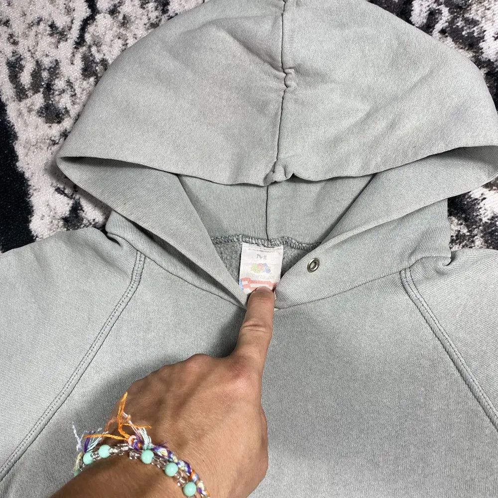 Fruit Of The Loom VINTAGE 90s WASHED GREY BLANK FRUIT OF THE LOOM HOODIE BOXY Size US M / EU 48-50 / 2 - 5 Thumbnail