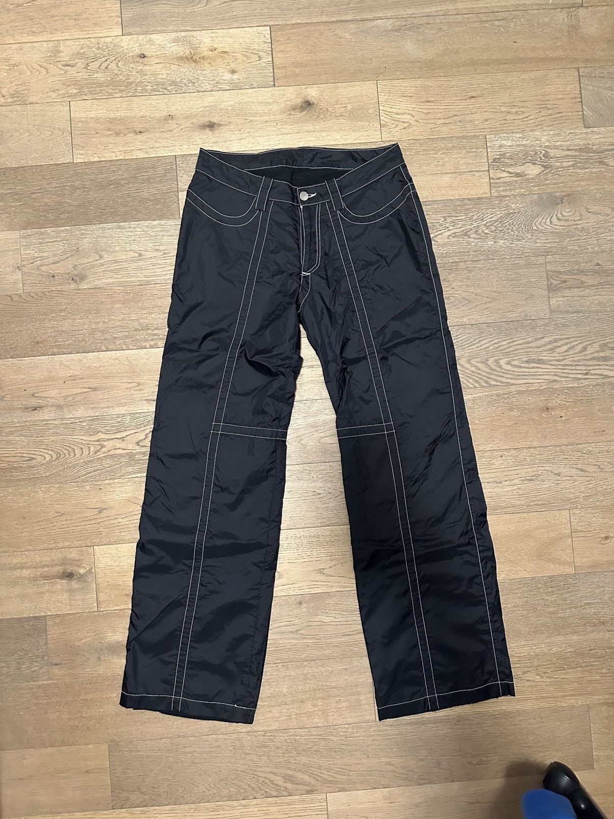 FFFPOSTALSERVICE FFFPOSTALSERVICE - Black Pipe Pant Size US 28 / EU 44 - 1 Thumbnail
