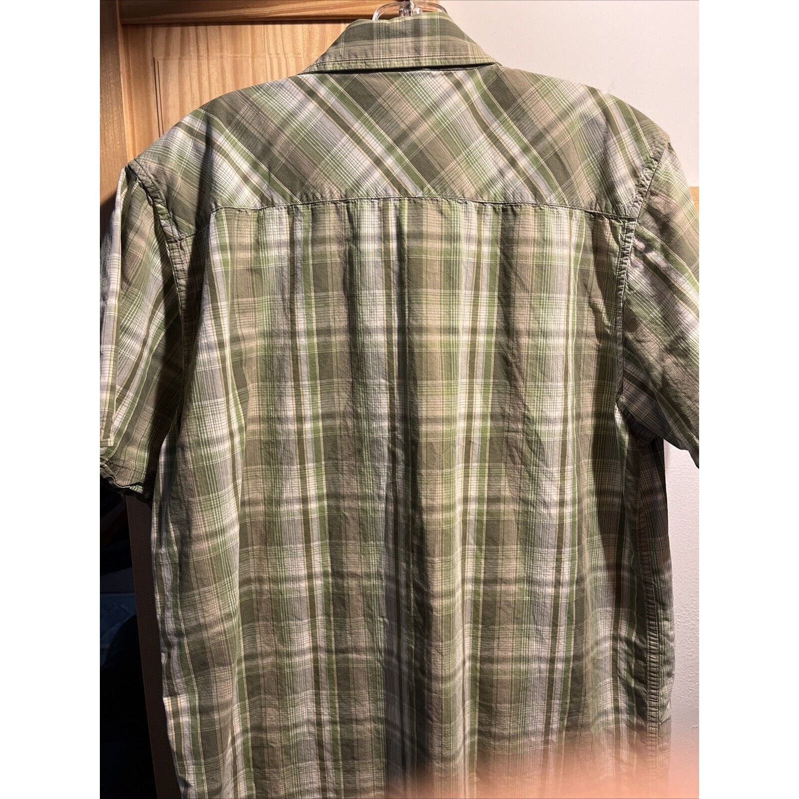 The North Face The North Face Men Shirt L Green Plaid Snap Button SS Hiking Size US L / EU 52-54 / 3 - 9 Thumbnail