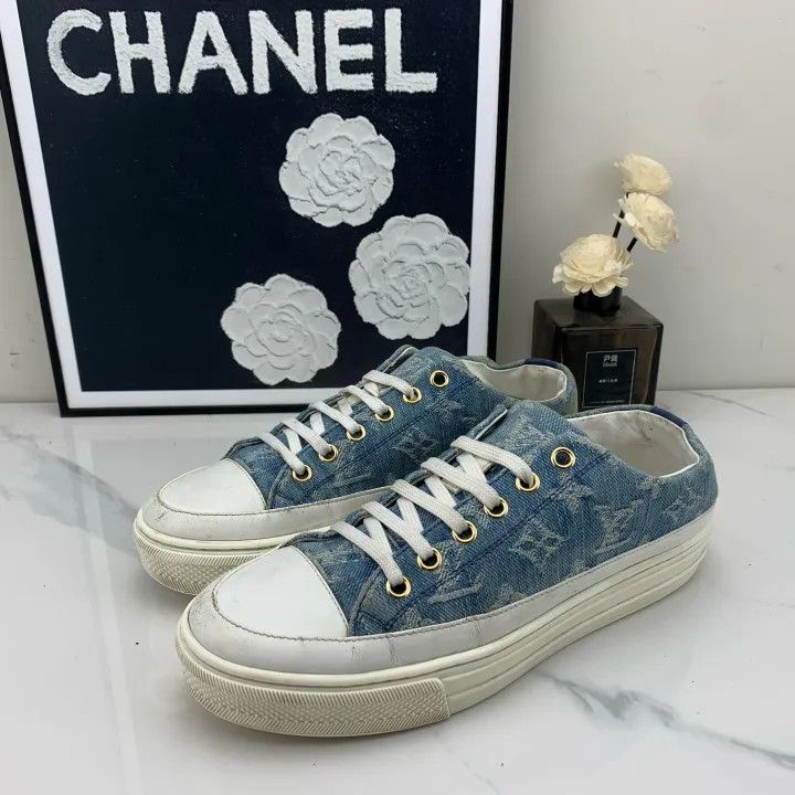 Louis Vuitton Louis Vuitton Stellar Casual Shoes in Denim Blue 0079 Size US 6 / IT 36 - 1 Thumbnail