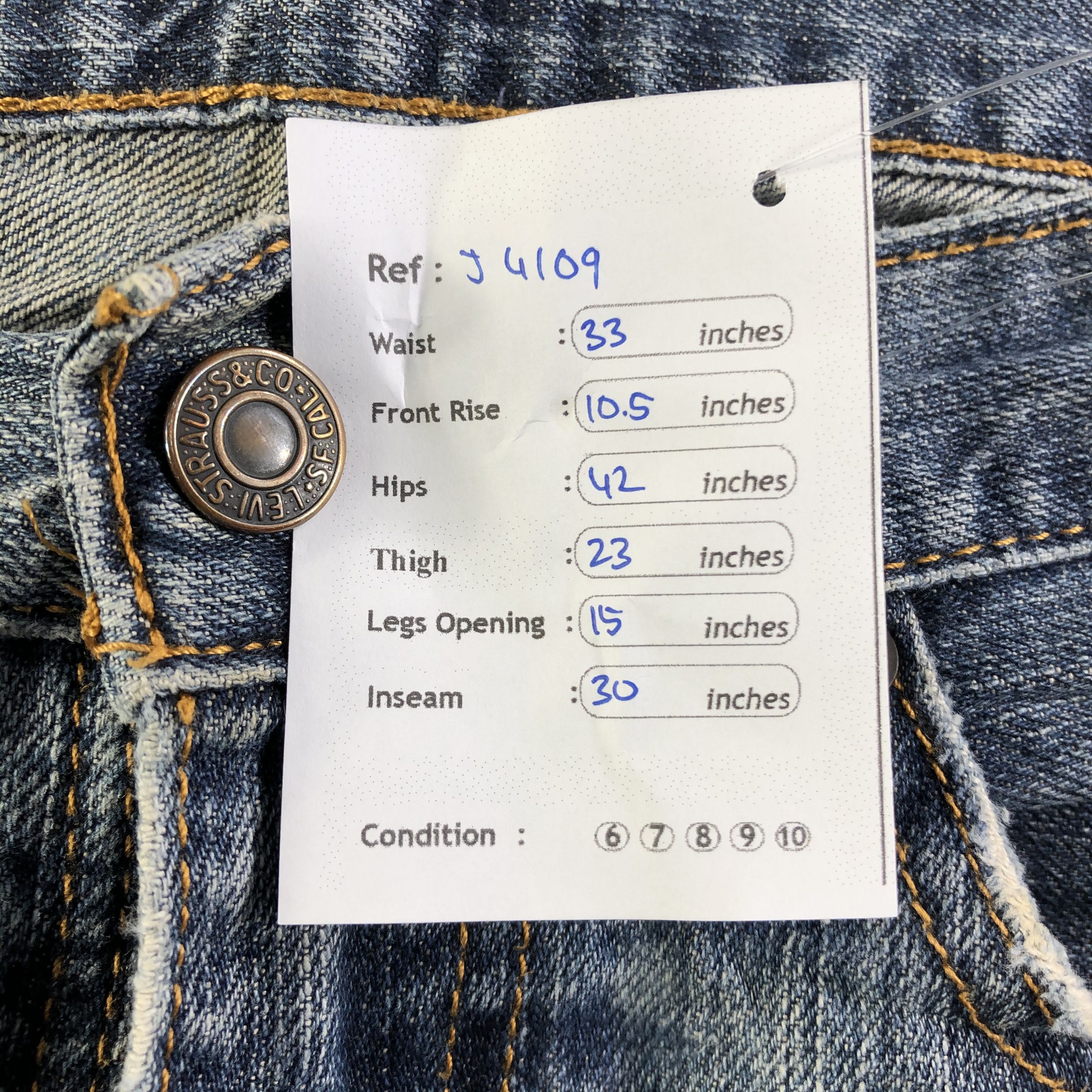 Levi's Vintage Levis 505 Jeans-J4109 Size US 33 - 11 Thumbnail