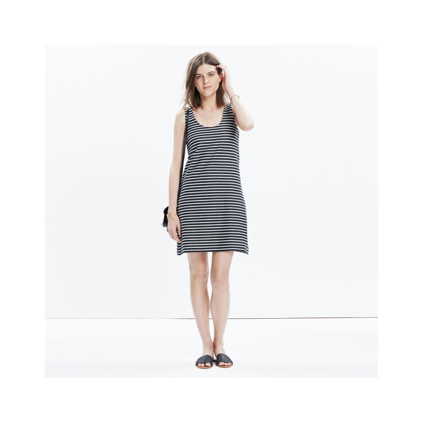 Madewell Madewell Striped Tank Dress black, white Sz XS Size XS / US 0-2 / IT 36-38 - 1 Thumbnail