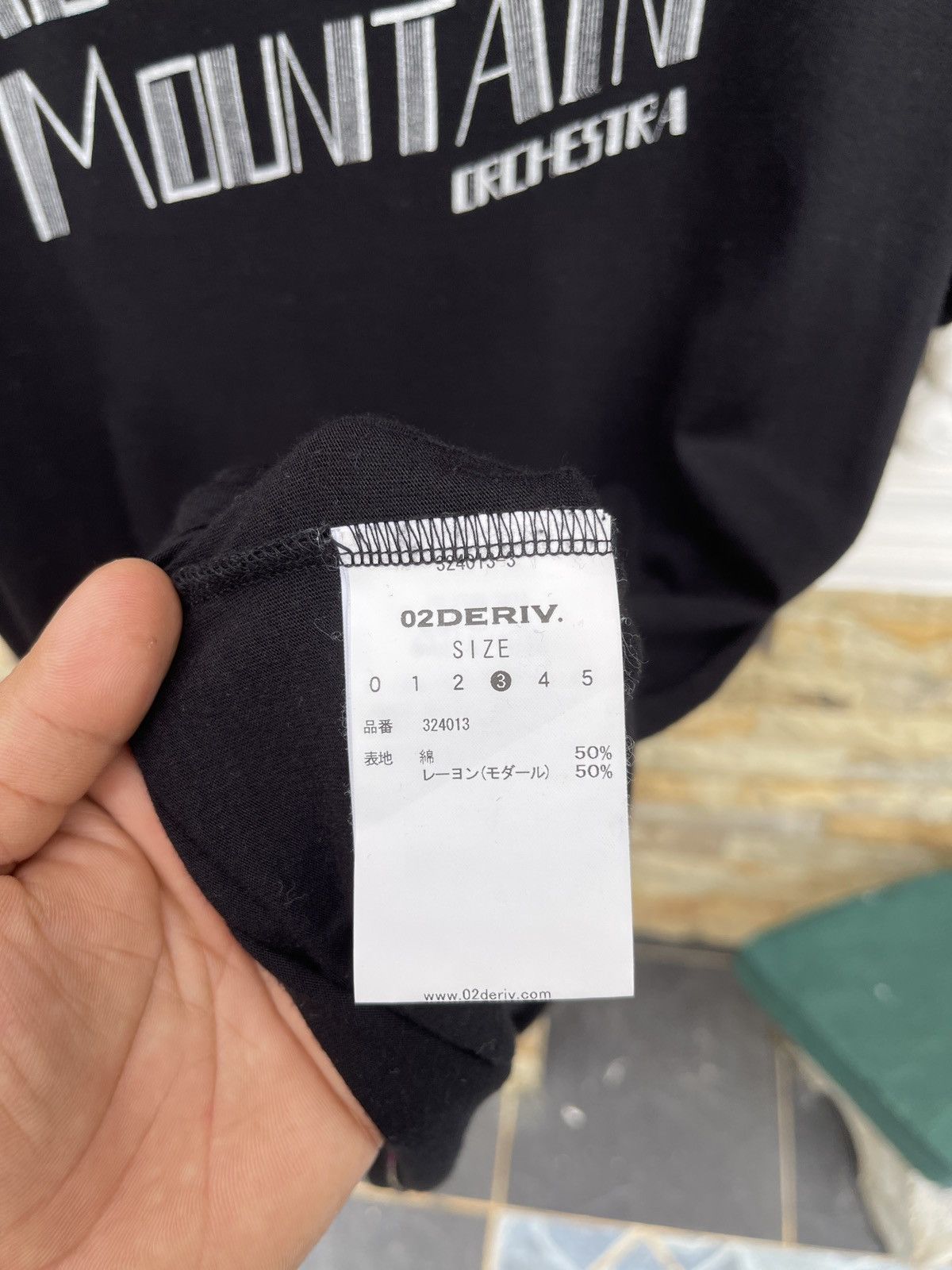 02DERIV. LastDrop🔥02Deriv Black Mountain Orchestar Japan Designer Tee Size US L / EU 52-54 / 3 - 6 Thumbnail
