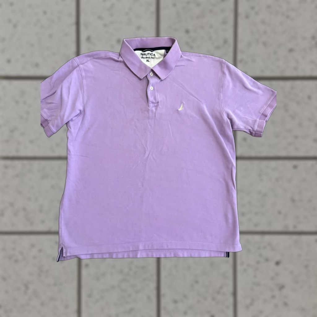 Nautica Nautica Polo Shirt XL Men Purple Short Sleeve Classic Fit Deck Shirt Logo Button Collared Cotton Woven Performance Golf Boating 2000s? Size US XL / EU 56 / 4 - 1 Thumbnail