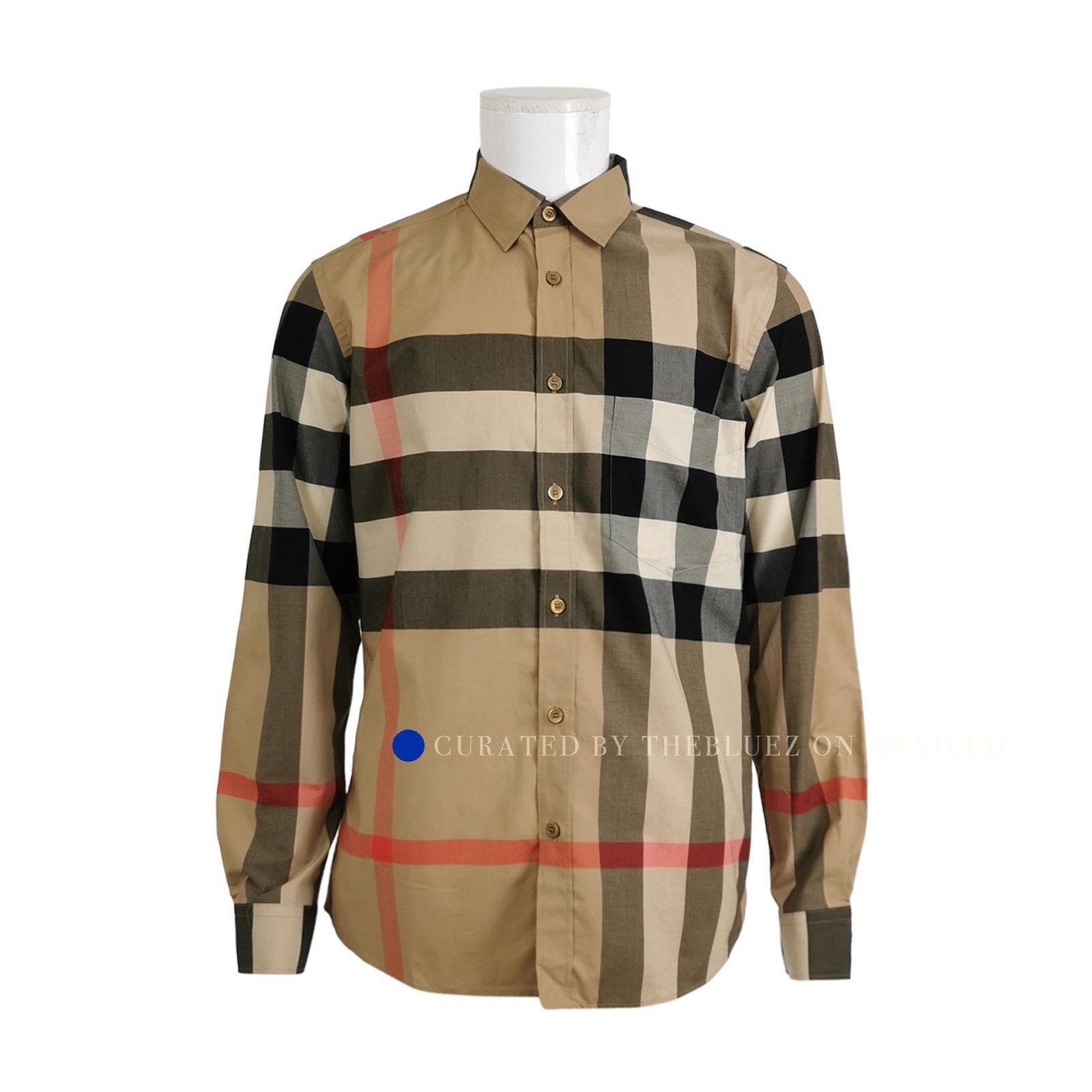 Burberry Classic Check Button Up Shirt in Beige Size US L / EU 52-54 / 3 - 1 Thumbnail