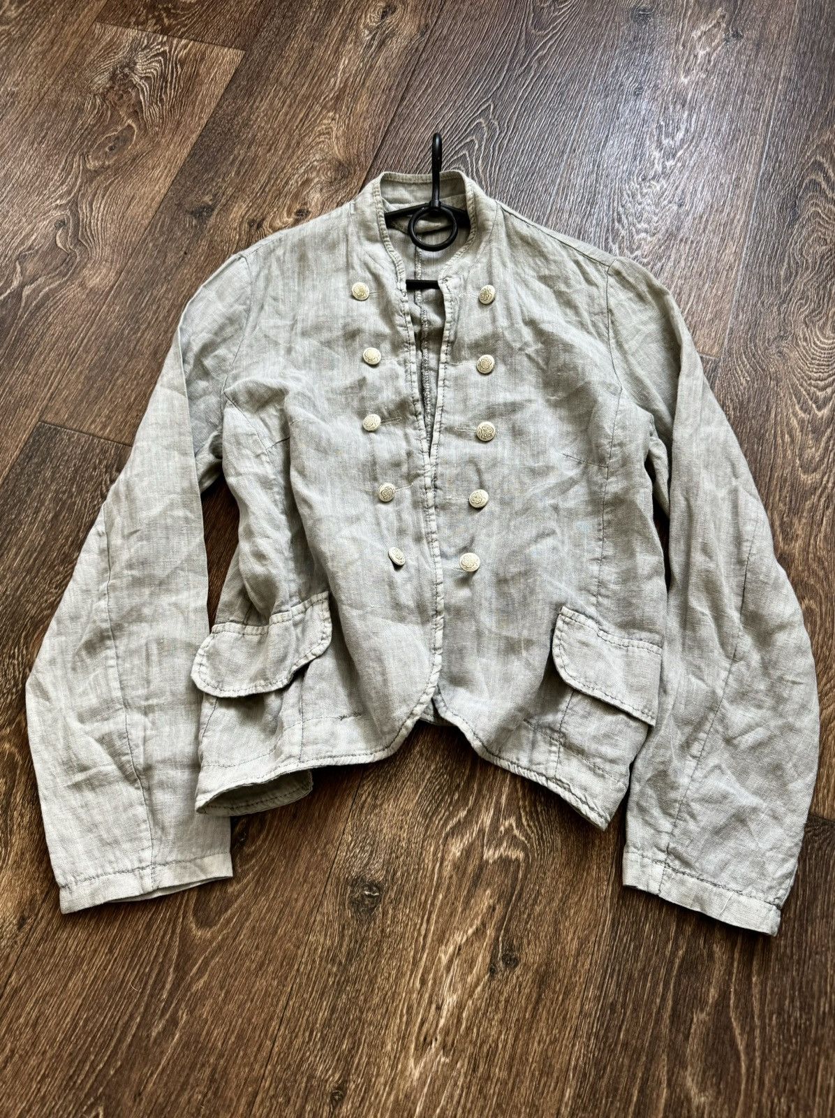 Hedi Slimane Vintage Linen Hussar Napoleon Button Blazer Jacket Size US S / EU 44-46 / 1 - 1 Thumbnail