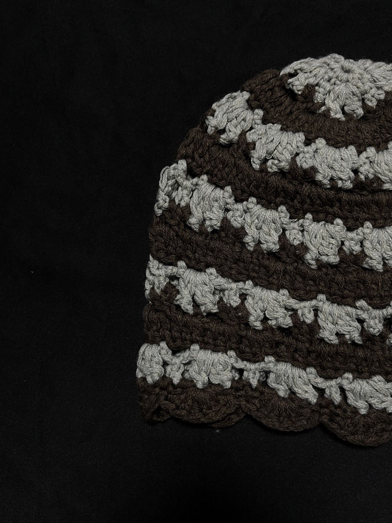 Japanese Brand × Vintage Crochet Pattern Hat No Cuff Winter Beanie OS Size ONE SIZE - 2 Thumbnail