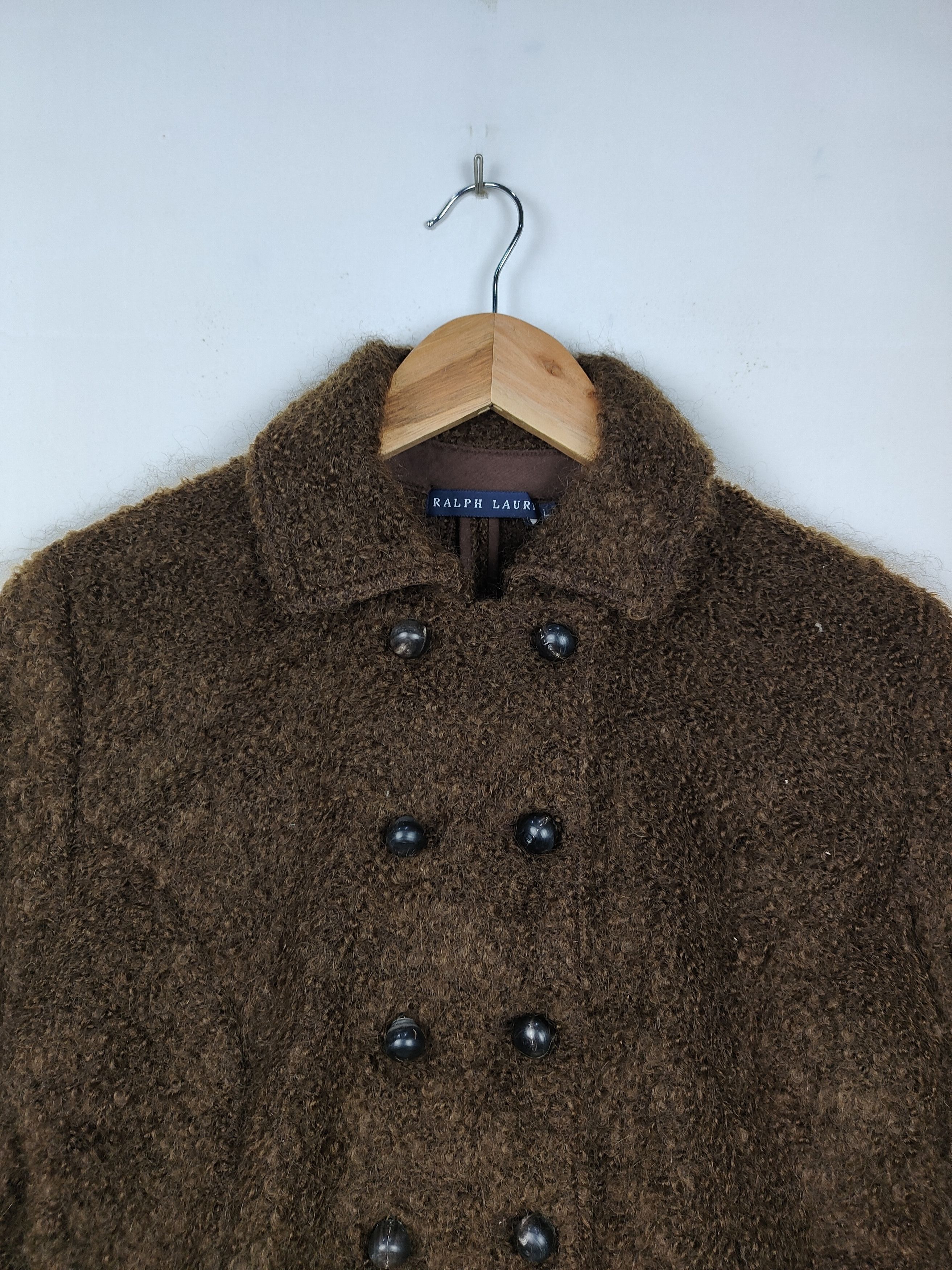 Designer × Ralph Lauren Ralph Lauren Wool Alpace Mohair Brown Double Breasted Jacket Size L / US 10 / IT 46 - 2 Thumbnail