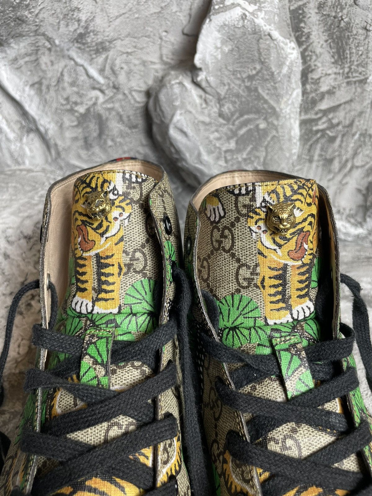 Gucci Gucci GG Supreme Bengal Tiger Hi Top Sneakers Size 8G Size US 8 / EU 41 - 6 Thumbnail