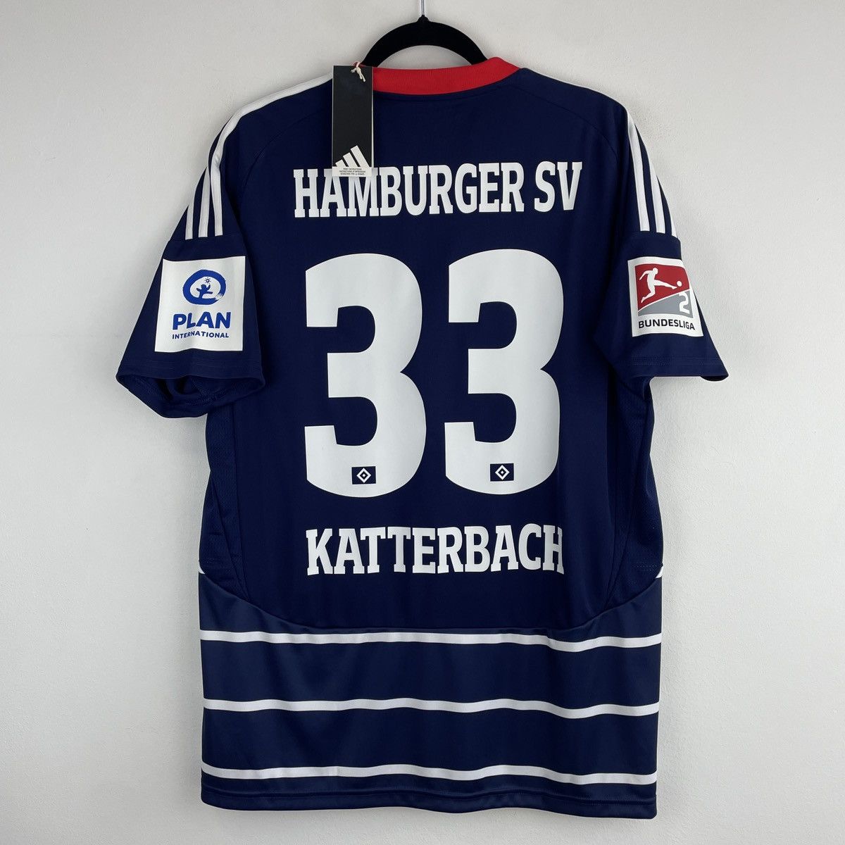 Adidas Hamburg SV Noah Katterbach Away Adidas Jersey 2024/2025 BNWT Size US L / EU 52-54 / 3 - 1 Thumbnail