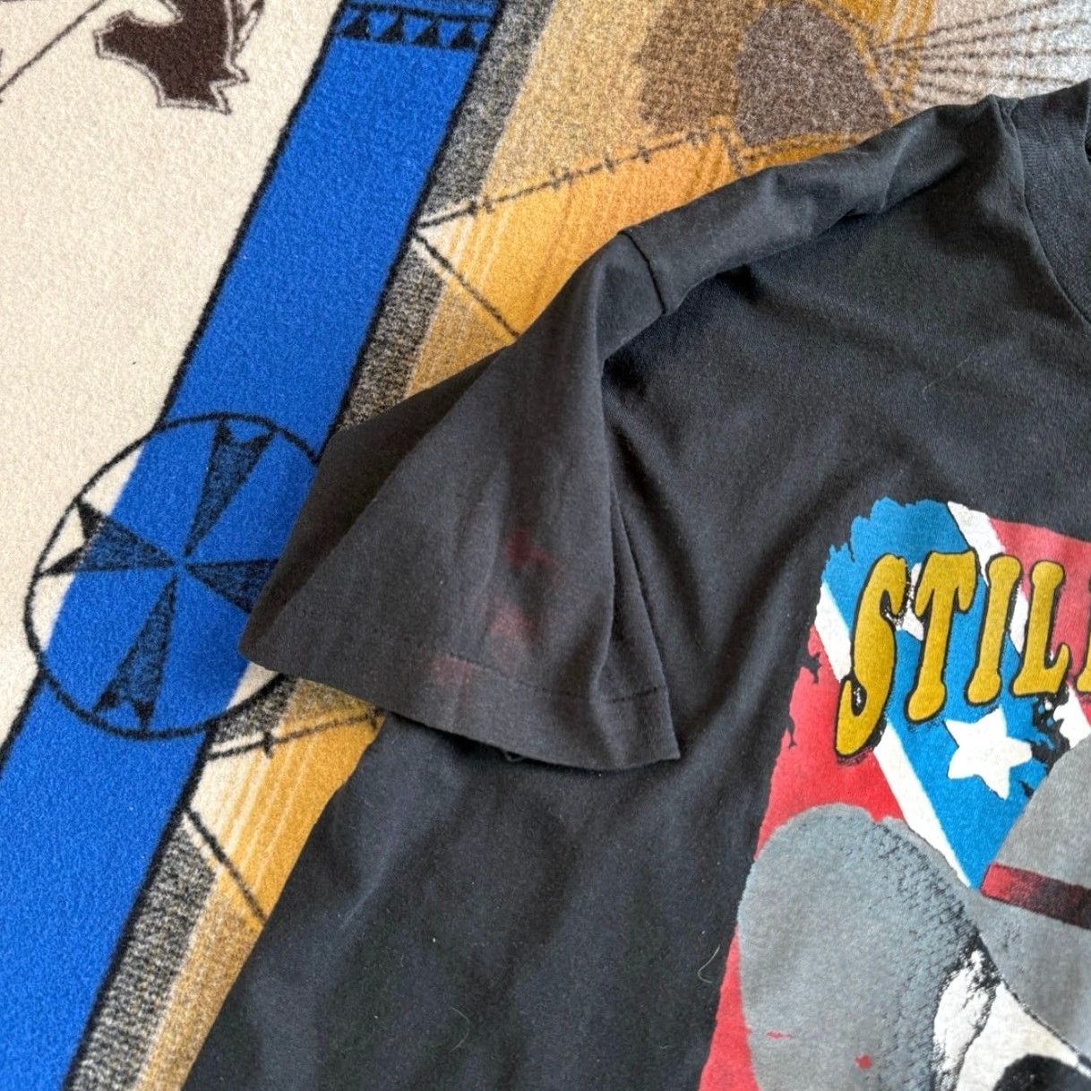 Vintage VINTAGE 80s Screen Stars Skull Cowboy T-Shirt XL Black Men Short Sleeve Crew Neck RARE 80s Cowboy Men Size US XL / EU 56 / 4 - 6 Thumbnail