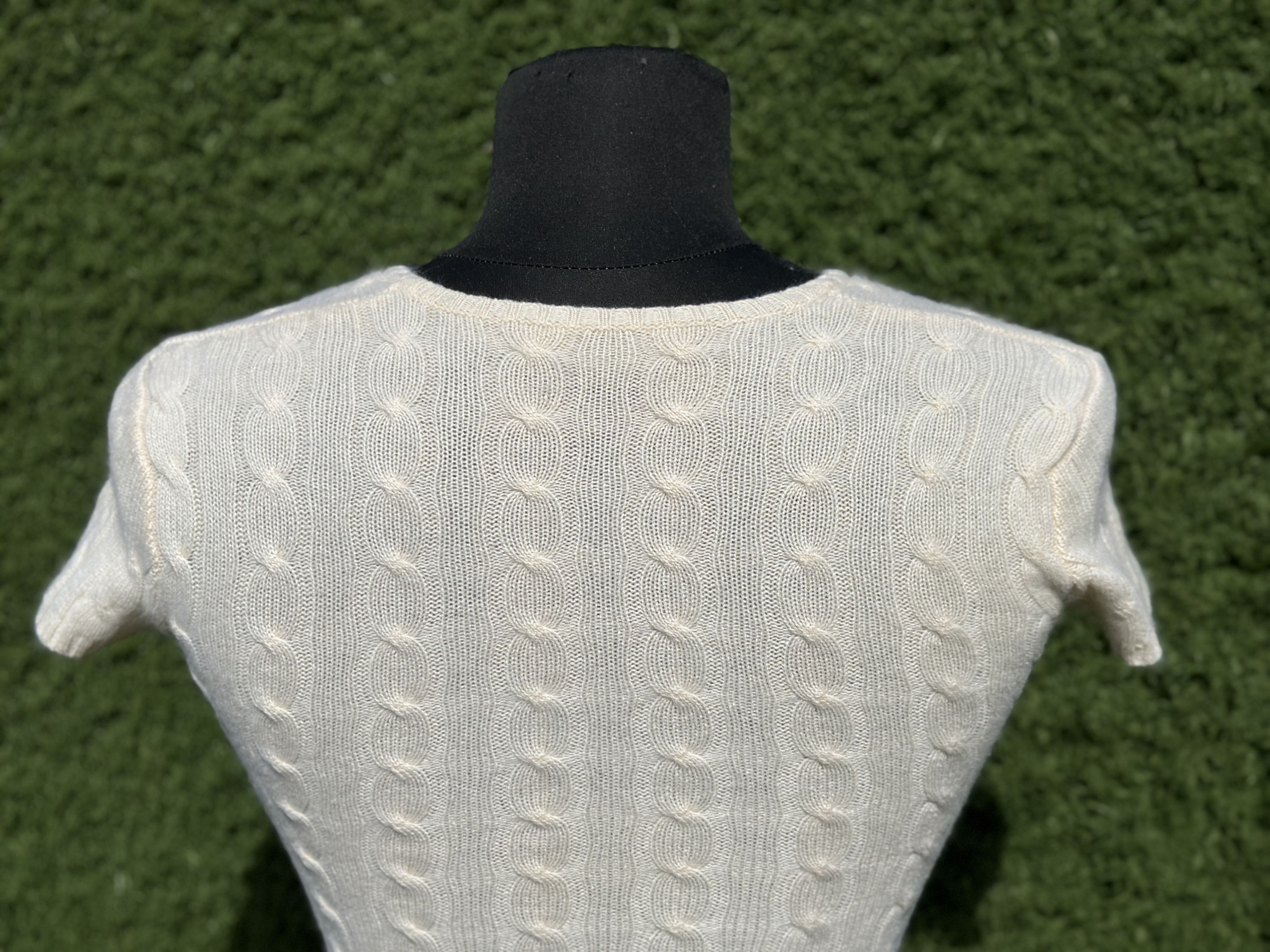 Ralph Lauren Black Label Ralph Lauren Black Label Cable Knit Cashmere Short Sleeve S Size S / US 4 / IT 40 - 9 Thumbnail